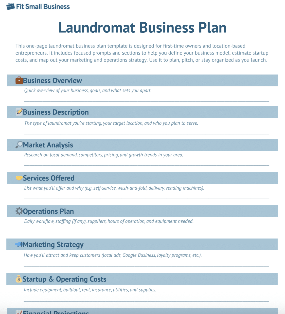 Laundromat Business Plan.